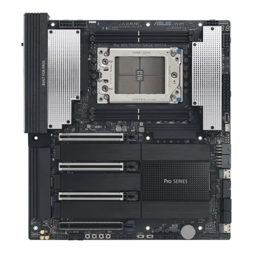 Материнская плата ASUS PRO WS TRX50-SAGE WIFI A, AMD TRX50, 4*DDR5, 4*SATA, 3*M.2, 2 x SlimSAS, 6*USB 3.2, 1*USB 2.0,Type-C, DP, 4*PCIx16, CEB; 90MB1LE0-M0EAY0