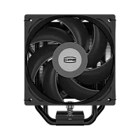 Кулер для процессора/ CPU Cooler PCCooler RT500 BK (240W, 4-pin PWM, LED temp., 152mm, Al/Cu, 5x6mm, 1x120mm, 73.32CFM, 34.9dBA, 2200RPM, S: 1851/1700/1200/115X, AM5/AM4, black)