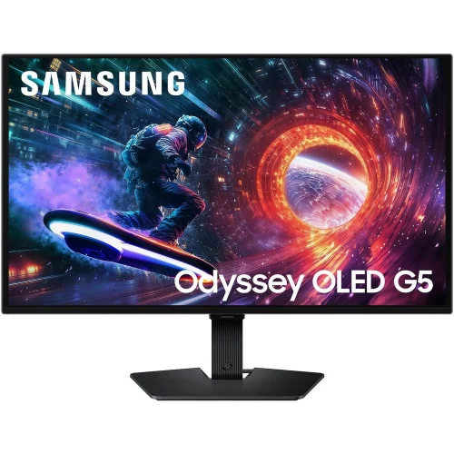 Монитор Samsung 27 Odyssey OLED G5 G50SF S27FG502SI OLED 16:9 2560x1440x180Hz 0,03ms 200cd 1M:1 178/ 178 1млрд HDMI DP Tilt Swiv БП внешн VESA Black (LS27FG502SIXCI)