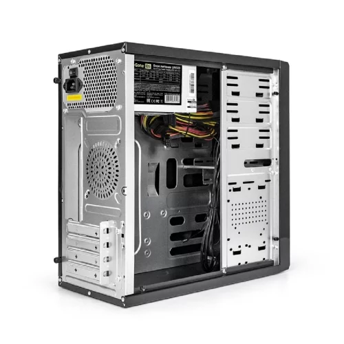 Exegate EX277437RUS Корпус Minitower MA-371X Black, mATX 2*USB+2*USB3.0, Audio фото 2