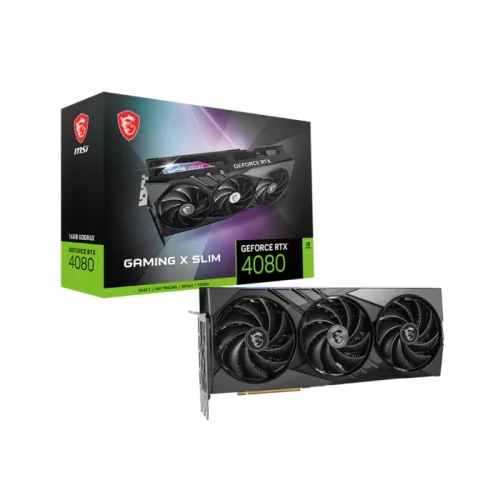*Видеокарта MSI GeForce RTX 4080 RTX 16 GB GAMING X SLIM GDDR6X 256 бит PCIE 4.0 16x GPU 2210 МГц Активный 2xВыход HDMI 2xВыход DisplayPort (4080 16GB GAMING X SLIM) фото 5