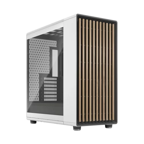 Корпус ПК без блока питания/ Case Fractal Design North XL TG Dark Tint, Full-Tower, 3x140mm, 2xUSB-A 3.2 + 1xUSB 3.2 Type-C E-ATX, ATX, mATX, mITX Wood panel, Chalk White (FD-C-NOR1X-04)
