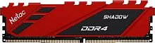 Модуль памяти DDR 4 DIMM 8Gb PC25600, 3200Mhz, Netac Shadow NTSDD4P32SP-08R C16 Red, с радиатором