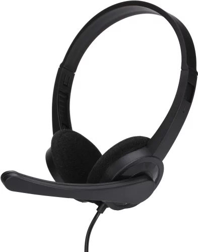 Наушники с микрофоном Оклик HS-M600 черный 1.8м накладные оголовье (1900372)
