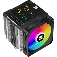 Кулер для процессора/ CPU Cooler Thermalright Peerless Assassin 120 Digital Black ARGB (4-pin PWM, LED temp., 162mm, Ni/ Cu, 6x6mm, ARGB, 2x120mm, 88.89CFM, 25.6dBA, 1850RPM, S: 1851, 1700, 1200, 115X, (PA120-DG-BL-ARGB)