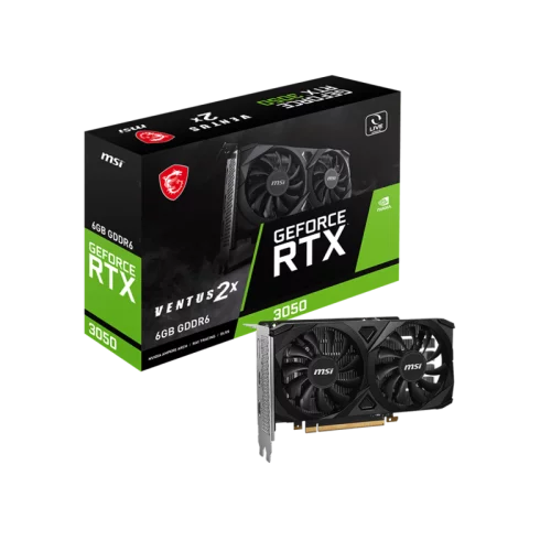 Видеокарта/ VGA MSI NVIDIA GeForce RTX 3050 VENTUS 2X 6G 6GB, GDDR6/128-bit, PCIe 4.0, 2xHDMI 2.1, 1xDP, 2.1-slot
