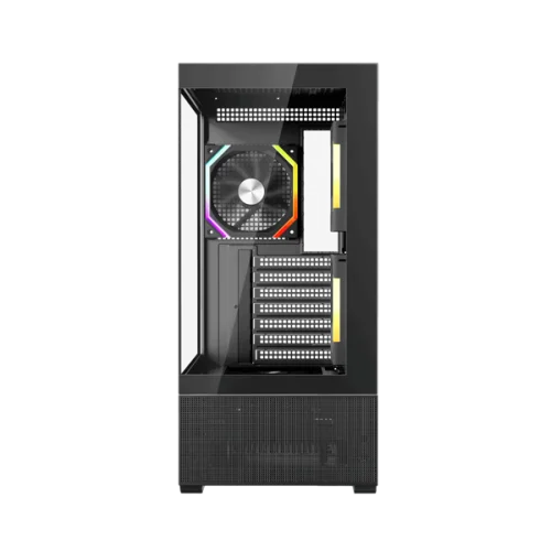 корпус 1STPLAYER CV7 ARGB Black / ATX / 3x120mm ARGB & 2x120mm fans / CV7-BK-2FAR-2FH7R-1FH7