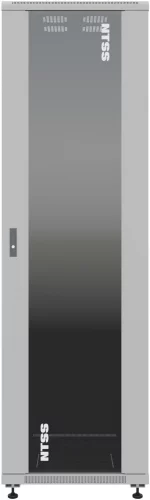 Шкаф серверный NTSS Премиум (NTSS-R22U6080GS) напольный 22U 600x800мм пер.дв.стекл металл 900кг серый IP20 сталь