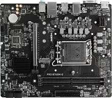 Материнская плата/ MB MSI INTEL B760 s1700, 2xDDR5(128GB), D-SUB/HDMI 1.4, 1xPCIe 4.0x16, 1xPCIe 3.0, 1xLAN, 4xSATA 6Gb/s, 1xM.2, 2xUSB 3.2, 4xUSB 2.0, 1xPS/2, mATX (PRO B760M-E)
