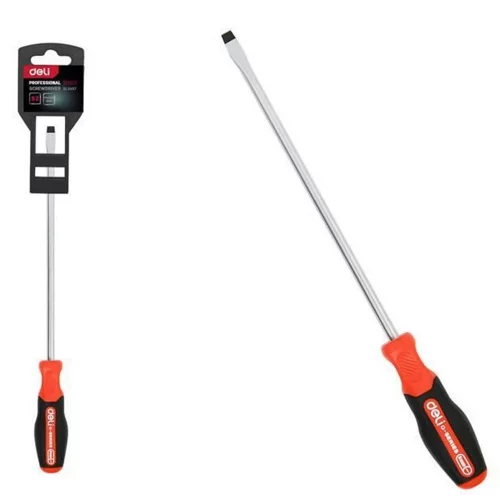 Шлицевая DL3451 SL8x200мм сталь S2, матовый стержень, двухкомпонентная прорезиненная рукоять