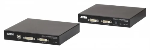 ATEN HDBaset2.0 USB 2.0 Dual DVI KVM EXTENDER W/ EU ADP. (CE624-AT-G)
