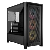 Корпус без блока питания/ Case Corsair Frame 4000D RS ARGB, Midi-Tower, TG, 3x120mm ARGB, 2xUSB-A 3.2, 1xUSB 3.2 Type-C, E-ATX, ATX, mATX, mITX Black (CC-9011296-WW)