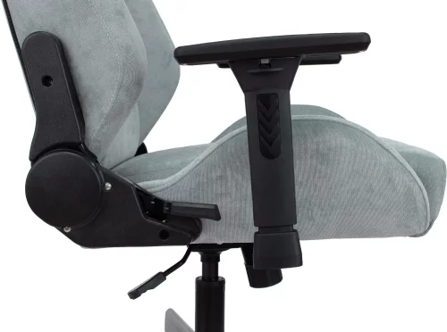 Кресло игровое Knight N1 Fabric серо-голубой Light-28 с подголов. крестов. металл (KNIGHT N1 SKY) фото 33