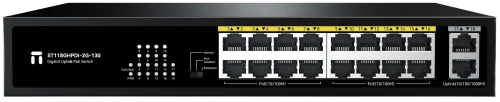 Коммутатор Netis ST118GHPDI-2G-130 (L2) 16x100Мбит/с 2x1Гбит/с 16PoE 130W неуправляемый