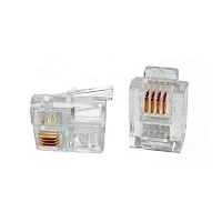 Коннектор телефонный RJ11 4P4C 100 шт. (TWT-PL11-4P4C/ 100) (TWT-PL11-4P4C/100)