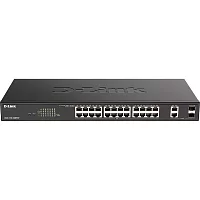 D-Link EasySmart L2 Switch 24х1000Base-T PoE, 2xCombo 1000Base-T/ SFP, PoE Budget 370W (DGS-1100-26MPV2/ A3A) (DGS-1100-26MPV2/A3A)