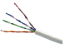 Кабель TWT UTP, патч-кордовый, 2 пары, Кат.5e, PVC, 305 метров, белый (TWT-5EUTP2PT-WH)