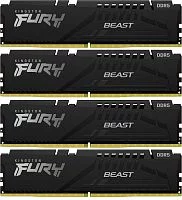 Память оперативная/ Kingston 64GB 6000MT/s DDR5 CL40 DIMM (Kit of 4) FURY Beast Black XMP (KF560C40BBK4-64)