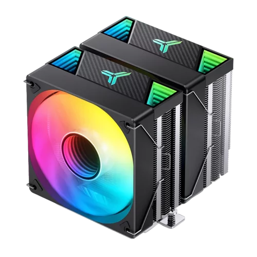Кулер для процессора/ CPU Cooler JONSBO CR-3000 ARGB (260W, 4-pin PWM, 160mm, Al/ Cu, 7x6mm, ARGB, 2x120mm, 59.48CFM, 32.0dBA, 1500RPM, S: 1851/ 1700/ 1200/ 115X/ 2011, AM4/ AM5 Black) (CR-3000 ARGB BLACK)