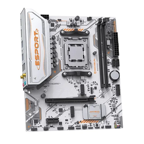 Материнская плата MAXSUN MS-eSport B850M WIFI ICE, AM5, B850, 2*DDR5, 2*SATA 3.0, 2*M.2, USB 3.2, USB 2.0, Type-C, 1*PCIE 16, 1*PCIE 1, HDMI+DP, mATX фото 2