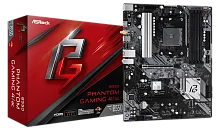 B550 PHANTOM GAMING 4/ AC, Socket AM4, AMD B550, 4xDDR4-3200, HDMI, 2xPCI-Ex16, 2xPCI-Ex1, 6xSATA3(RAID 0/ 1/ 10), 2xM.2, 8 Ch Audio, 1xGLan, WiFi, (0+4)xUSB2.0, (6+2)xUSB3.2, 1xPS/ 2, ATX, RTL, {10} (931512) (B550 PHANTOM GAMING 4/AC)