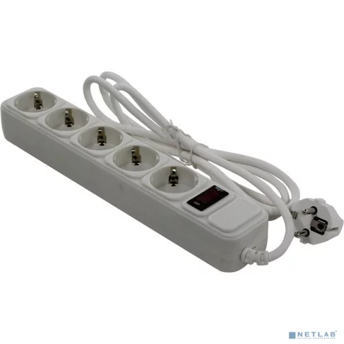 Exegate EX266863RUS Сетевой фильтр Exegate SP-5-1.5W (5 розеток, 1.5м, евровилка, белый)