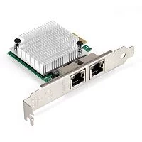 Exegate EX296210RUS Сетевой адаптер ExeGate EXE-562 (PCI-E x1 v2.0, 2xRJ45, UTP 10/ 100/ 1000Mbps, Realtek Chipset RTL8111F)