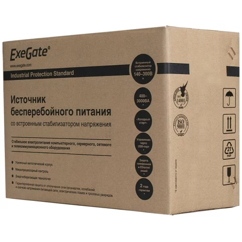 Exegate EP285515RUS ИБП ExeGate SpecialPro UNB-2000.LED.AVR.EURO.RJ.USB фото 3