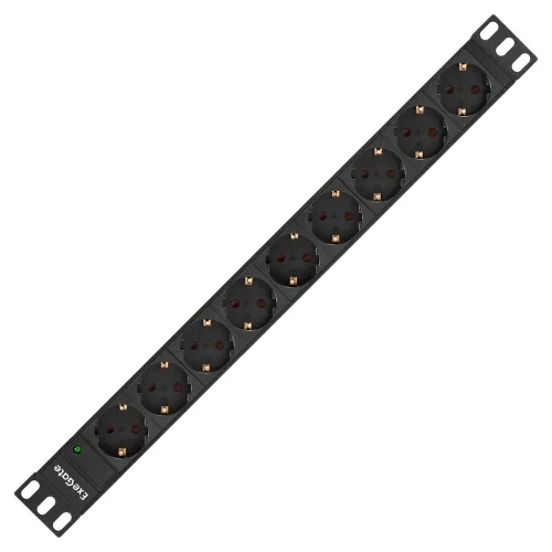 Exegate EX280849RUS Блок розеток ExeGate ServerPro PDU-19H903 Al-9S-EU2, 19,1U,алюм, 9Schuko, евровилка, 2м фото 2