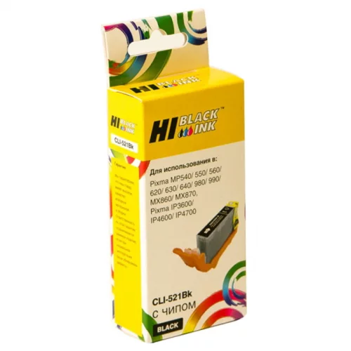 Картридж Hi-Black HB-CLI-521Bk Bk (для Canon PIXMA iP3600/ iP4600/ MP540) (969105009050)