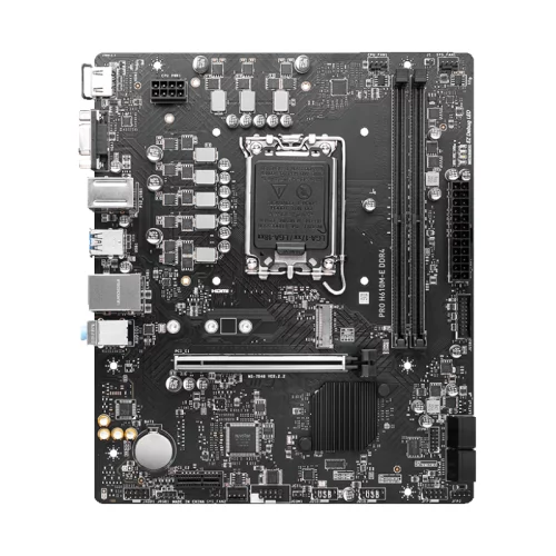 Материнская плата/ MB MSI INTEL H610 s1700, 2xDDR4(64GB), D-SUB/HDMI 1.4, 1xPCIe 4.0x16, 1xPCIe 3.0, 1xLAN, 4xSATA 6Gb/s, 1xM.2, 2xUSB 3.2, 4xUSB 2.0, 1xPS/2, mATX (PRO H610M-E DDR4)