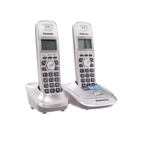 Беспроводной телефон Panasonic/ Точечный, АОН, серебристый (KX-TG2512RUS)