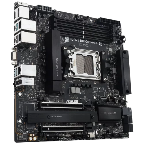 Материнская плата ASUS PRO WS B850M-ACE SE AM5 ATX 4xDDR5 2xPCIEx16 2xM.2 2хUSB-C DP HDMI VGA 10GLAN 2.5GLAN (90MB1MN0-M0EAY0) фото 3