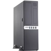 Корпус без блока питания/ Case Foxline mATX Desktop w/ o PSU, 2xUSB3.0, 2xUSB2.0, toolless, Black, 8cm. fan, no powercord (FL-203)