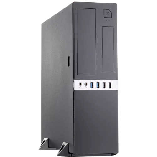 Корпус без блока питания/ Case Foxline mATX Desktop w/ o PSU, 2xUSB3.0, 2xUSB2.0, toolless, Black, 8cm. fan, no powercord (FL-203)