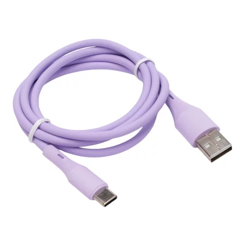 Cablexpert Кабель USB2.0 AM/ Type-C, 3А, 18Вт, QC3.0, силиконовый, медь, 1м, фиолетовый, пакет (CC-USB2S-AMCM-1M-V)