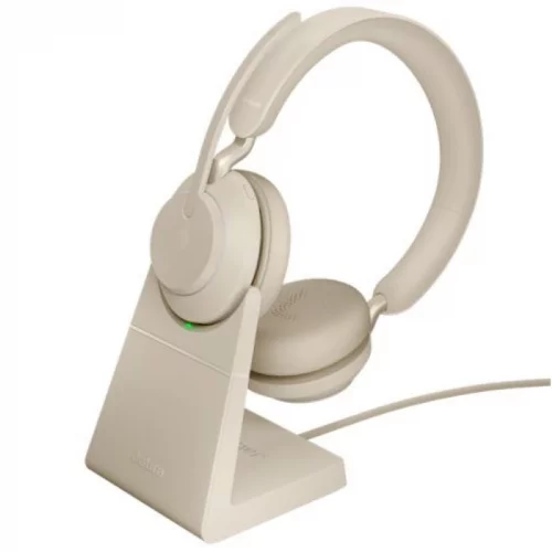 Гарнитура Jabra Evolve2 65,Wireless Link380c MS Stereo Stand Beige (26599-999-888)