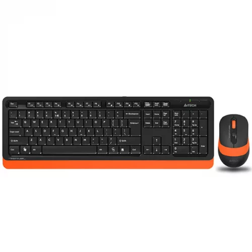 Клавиатура + мышь A4Tech Fstyler FG1010, Wireless, 2.4G, USB, 1200-1600-2000dpi, 4But, Multimedia (FG1010 ORANGE)