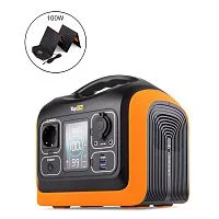Портативная солнечная электростанция TopON TOP-X600 LFP 600 Вт, розетка 220 В, авторозетка, 2 DC + складная солнечная панель 100 Вт TOP-SLR100 (TOP-X600/SLR100)