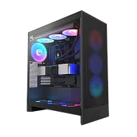 Корпус без блока питания/ Case NZXT H7 Flow RGB, Midi-Tower, TG, 3x120mm RGB, 2xUSB-A 3.2 + 1xUSB-C 3.2, E-ATX, ATX, mATX, mITX Black (CM-H72FB-R1)