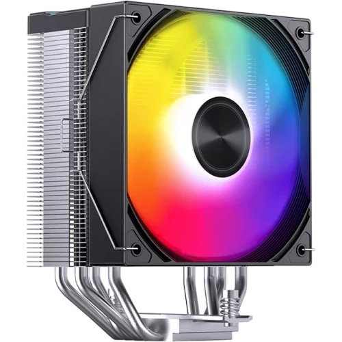 Кулер для процессора/ CPU Cooler JONSBO CA40 ARGB (225W, 4-pin PWM, 157mm, Al/Cu, 4x6mm, ARGB, 1x120mm, 69.61CFM, 32.6dBA, 1800RPM, S: 1851/1700/1200/115X, AM4/AM5 Black)