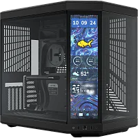 Корпус без блока питания/ Case HYTE Y70 Touch Infinite, Midi-Tower, TG, LCD, no fans, 2xUSB-A 3.2, 1xUSB Type-C, E-ATX, ATX, mATX, mITX Black (CS-HYTE-Y70TTI-BB)