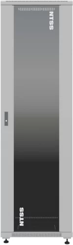Шкаф коммутационный NTSS Премиум (NTSS-R22U6060GS) напольный 22U 600x600мм пер.дв.стекл металл 900кг серый 510мм 47.4кг 1102мм IP20 сталь