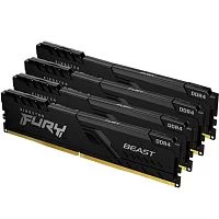 Память оперативная/ Kingston 128GB 3200MT/s DDR4 CL16 DIMM (Kit of 4) FURY Beast Black (KF432C16BBK4/128)