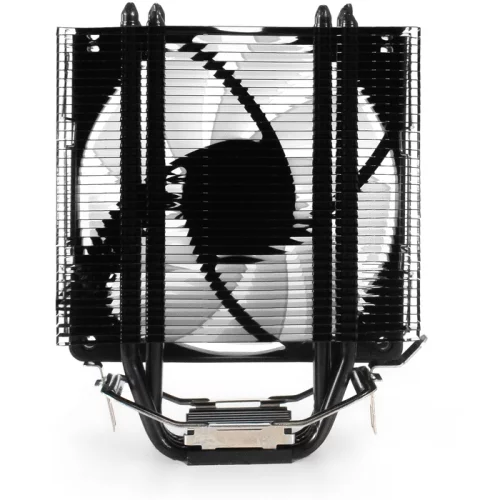 Exegate EX295003RUS Кулер ExeGate Dark Magic EE400XL-PWM.ARGB (Al+Cu, черное покрытие, 4 тепл.трубки, LGA775/ 1150/ 1151/ 1155/ 1156/ 1200/ 1700/ AM2/ AM2+/ AM3/ AM3+/ AM4/ AM5/ FM1/ FM2/ 754/ 939/ 940, TDP 125W, Fan фото 3