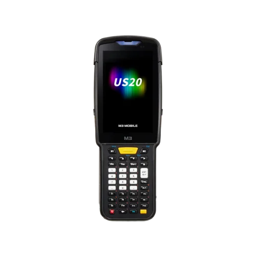 Терминал сбора данных M3 Mobile US20X Android 10.0 GMS, WVGA, WWAN(4G LTE), WiFi, SE4710 2D Imager (45° Scan), Rear Camera, BT, GPS, NFC(HF), 4G/ 64G, 42-Function Keypad , EXT Battery, Bullet Proof Film, Hand Strap (S20X4C-QCCWSE-HF)