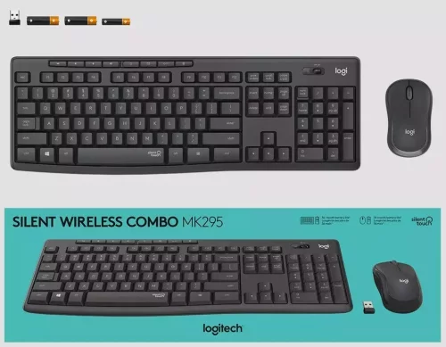 Клавиатура+мышь Logitech Wireless Desktop MK295, USB, SilentTouch (920-009800) (920-009800.) фото 8