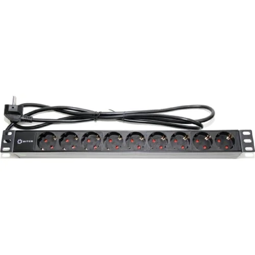 5bites PDU919P-02 Блок розеток 9S / PVC / 1U / 19 / 2M*3G*1.5MM2 / VDE фото 3