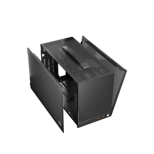 Корпус без блока питания/ Case PCCooler K101 MESH GY 3F, Mini-Tower, Mesh, 3x120mm, 2xUSB-A 3.0 + 1xUSB-C 3.1, SFX PSU Support, mITX Grey фото 2