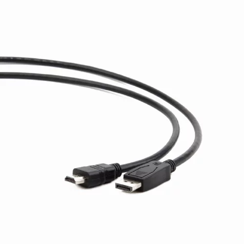 Bion Кабель DisplayPort - HDMI, 20M/ 19M, однонаправленный конвертор сигнала с DisplayPort в HDMI, экран, 1,8м, черный [BXP-CC-DP-HDMI-018]